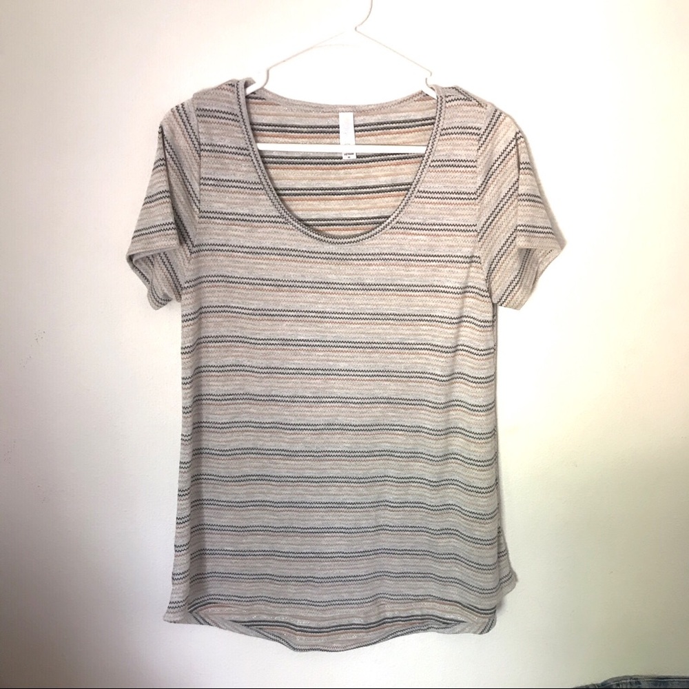 LuLaRoe Metallic Tunic Tee Size Medium New